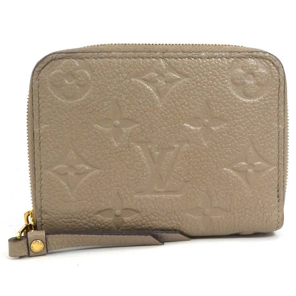 Louis Vuitton Coin Wallet Monogram Empreinte Zippy Wallet Purse Leather Brown
